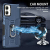 For Samsung Galaxy A05 Ring Holder Armor Hybrid Phone Case(Blue)