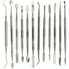 12 In 1 Stainless Steel Wax Carving Knife Dental Tool Set Clay Modeling Tool