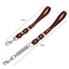 Leather Dog Lead, Coffee, 41cm - Strong & Durable Cowhide