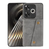 For Xiaomi Poco F6 Double Buckle Card Slots Magnetic Phone Case(Grey)