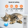 Self-Rolling Luminous Cat Toy Ball (Green) - 5cm, USB Rechargeable