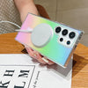 For Samsung Galaxy S24 FE 5G Gradient Color MagSafe Airbag Full Coverage Phone Case(Rainbow)