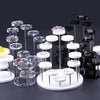 12 Rounds Base Acrylic Jewelry Ring Display Stand( Black)