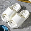 Bathroom Shower Slippers Non-slip Hollow Quick-drying Thick-soled Flip Flops, Size: 44-45(White)