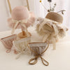 Children Straw Beach Bag Coin Purse Sundries Bag(Pink)
