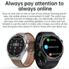 HDT MAX 1.60 inch Silver Dial Leather Band IP68 Waterproof Smart Watch Support Bluetooth Call(Brown)