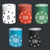 100pcs /Box Texas Holdem Poker Points Coins Mahjong And Chess Room Card Chips