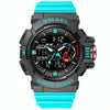 SMAEL 8043 Multifunctional Dual Display Shockproof Outdoor Waterproof Sports Quartz Watch(Lake Blue)