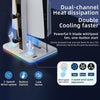 For PS5 Slim Iplay HBP-539 Console Cooling Base With RGB Ambient Light Vertical Grip Stand Charger(White)