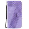 For Realme 13+ Global Seven-shaped Embossed Leather Phone Case(Purple)