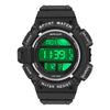 SANDA 2106 LED Digital Display Luminous Alarm Clock Men Outdoor Sports Electronic Watch(Black White)