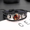Twelve Constellations Multilayer Beaded Cowhide Bracelet, Style: Leo Luminous