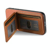 For Samsung Galaxy A33 5G Twill Fabric Leather Vertical Flip RFID Card Bag Phone Case(Brown)