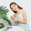Wedding Holding Pearl Diamond Flowers Bridal Bouquet Accessories Bridesmaid Rhinestone Party Wedding Decoration Supplies, Diameter: 20cm(Yellow)