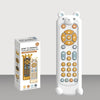 Baby Simulation TV Remote Control Music Toy with Light and Sound 3 Language Mode, Color: White With Bear Silicon Cover