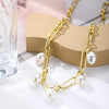 N2211-13 5 Pearls Ladies Temperament Necklace Collarbone Chain