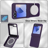 For Samsung Galaxy Z Flip5 Hinge MagSafe PC Full Coverage Phone Case(Deep Purple)
