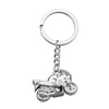 Simulation Cool Motorcycle Keychain Metal Decoration Pendant, Style: X-104 Silver