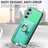 For Samsung Galaxy A24 5G Retro Cross Leather Ring Side Insert Card Bag MagSafe Phone Case(Green)