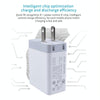 SDC-30W 2 in 1 USB to 8 Pin Data Cable + 30W QC 3.0 USB + 2.4A Dual USB 2.0 Ports Mobile Phone Tablet PC Universal Quick Charger Travel Charger Set,  US Plug