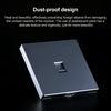CAT.6 Shielded Pass-through Network Module, Dual Ports Panel + Shielded Pass-through (Grey)