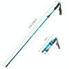 TANERDD TR-D0001 Trekking Poles Aluminum Alloy Folding Outdoor Handrails Trekking Walking Sticks(Long Model (Sky Blue))