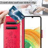 For Samsung Galaxy A36 5G Butterfly Flower Pattern Flip Leather Phone Case(Red)