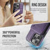 For iPhone 12 Pro Max DG.MING K1 MagSafe Detachable Wallet RFID Back Cover Phone Case(Purple)
