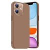 For iPhone 11 Nano Lens Cover Liquid Silicone Phone Case(Desert Gold)