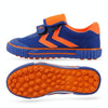 Children Soccer Shoes Antiskid Wear-Resistant Nylon Fastener Football Training Shoes, Size: 34/220(Blue+Orange)