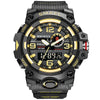 SMAEL 8035 Outdoor Sports Waterproof Dual Display Men Watch(Black Gold)