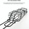 2 PCS Hot Dog Barbecue Cage Sausage Barbecue Clip Barbecue Clip Mesh Wooden Handle Barbecue Mesh Rack, Color:Wood color