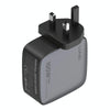 LDNIO Q408 100W GaN USB+3 USB-C / Type-C Interface Charger with 1m 100W USB-C / Type-C to USB-C / Type-C Data Cable, Plug Type:UK Plug(Black)