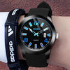 addies MY-1601 Regular Version Silicone Watchstrap Quartz Watch, Support Calendar, Size:S (Yellow)