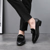 Bowknot Wedding Dress Male Flats Gentlemen Casual Shoes, Shoe Size:46(Black)