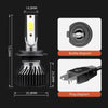 F2 H7 2 PCS DC9-36V / 25W / 6000K / 2500LM IP68 Waterproof Car LED Headlight(Cold White Light)