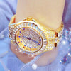BS Bee Sister FA1686 Diamond Inlaid Ladies Watch Jewelry Chain Watch(Silver Golden)