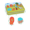 Wooden Toys Baby DIY Toy Cartoon Fruit Animal Stringing Threading Wooden Beads Toy(Transportation)