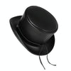 Retro Style PU Leather Round Top Magic Hat Gentleman Party Bow Hat, Size: One Size(Black)