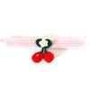 Handmade Knitted Wool Cherry Pet Collar, Pink, S (20-25cm)