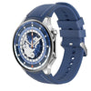 HD Watch X 1.43 inch IP68 BT5.3 Sport Smart Watch, Support Bluetooth Call / Sleep / Blood Oxygen / Heart Rate / Blood Pressure Health Monitor(Blue Leather + Blue Silicone Strap)