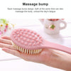 Long Handle Bath Brush Soft Hair Bath Brush with Massage Back Brush(Pink)