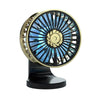 F210 Dual-Engine Car Air Outlet Base Dual-Purpose USB Fan(Silver)