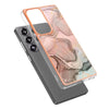 For Samsung Galaxy S25 Ultra 5G Electroplating Marble Dual-side IMD Phone Case(Rose Gold 015)