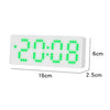 8017 LED Screen Voice Control Digital Alarm Clock Desktop Multifunctional Temperature Clock(White)