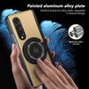 For Samsung Galaxy Z Fold3 Gold Medal Rotating Folding Series Ring Holder Phone Case(Gold)