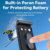 For GoPro Hero11 Black / HERO10 Black /9 Black TELESIN Waterproof Side Cover Easy Removable Charging Cover Port(Black)