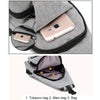 Dxyizu Multi-Function Portable Casual Canvas Chest Bag Outdoor Sports Shoulder Bag Waist Bag with External USB Charging Interface for Men / Women / Student, Random Logo Delivery(Grey)