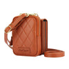 For Samsung Galaxy Z Flip6 AwQuer Crossbody Zipper Wallet Bag Litchi Leather Phone Case(Brown)