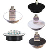 20cmTwo-Way Turntable Display Stand Video Shooting Props Turntable(Black Mirror)